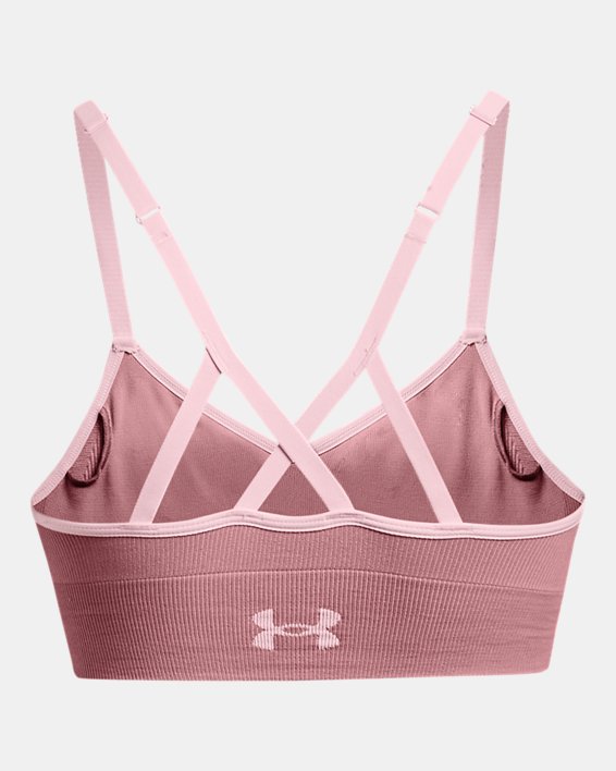 Brassière de sport UA Seamless Low Longline Rib pour femme, Pink, pdpMainDesktop image number 11